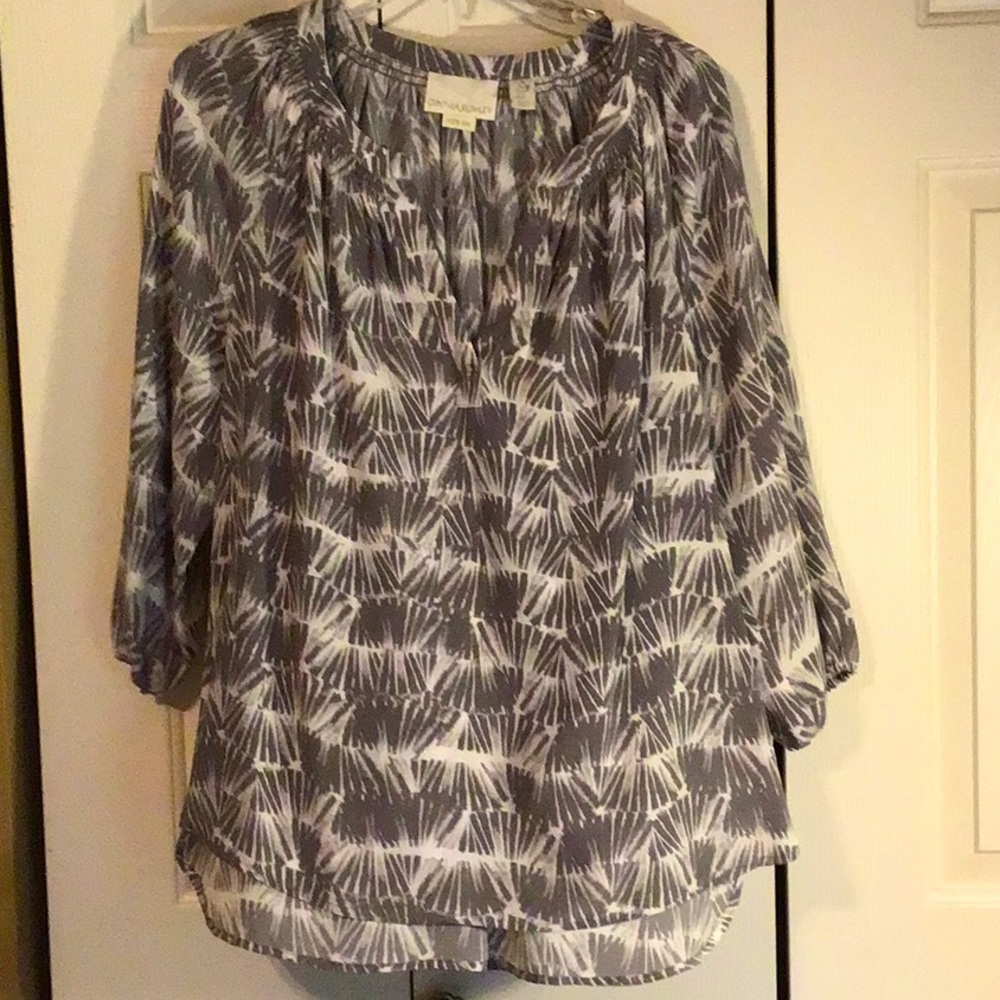 Cynthia Rowley Abstract Print Blouse